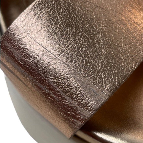 Steve Madden Rachel Women’s Metallic Leather Platform Sandals - Picture 5 of 10